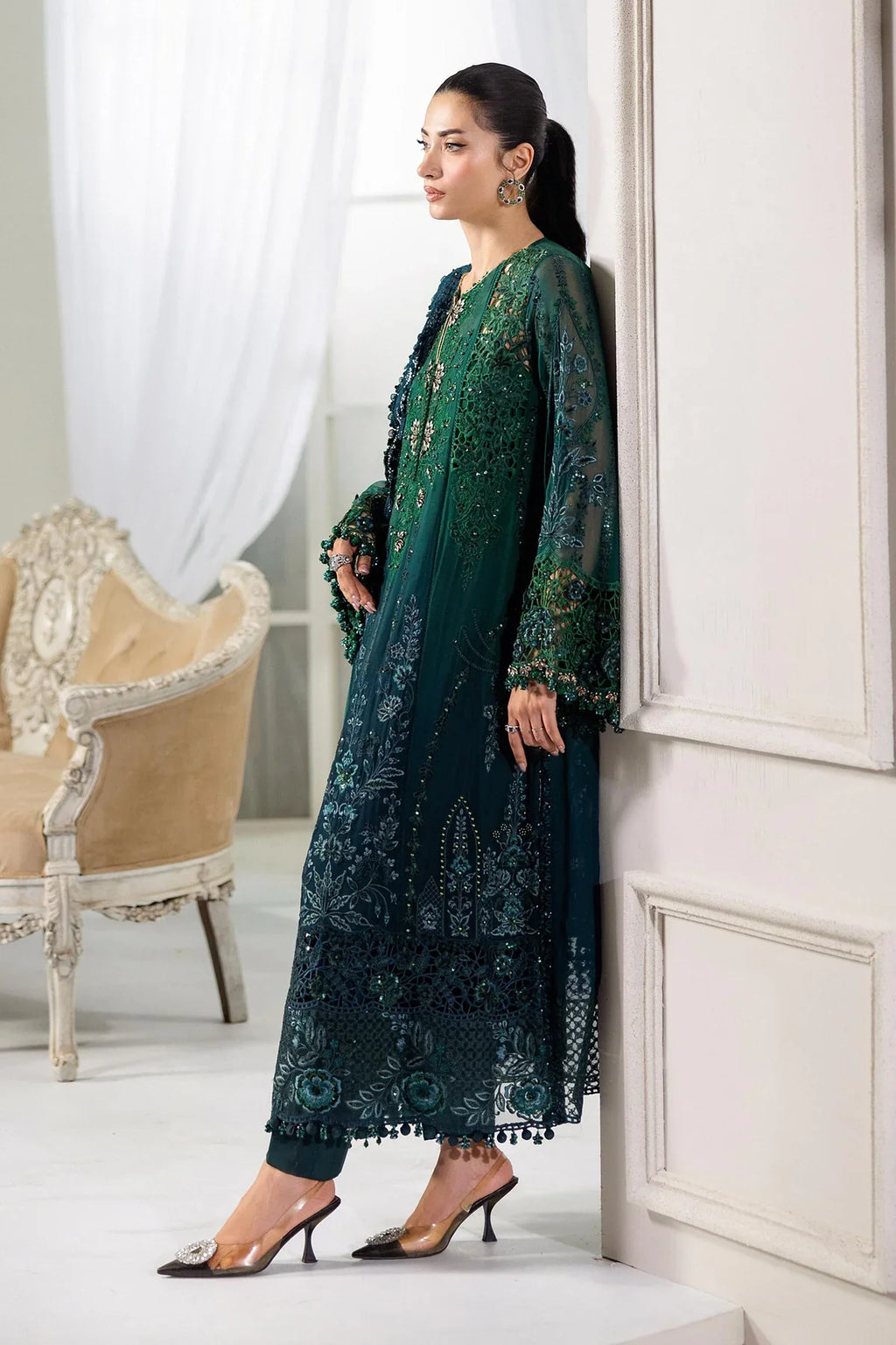 Embroidered Chiffon Suit | MPC-25-106