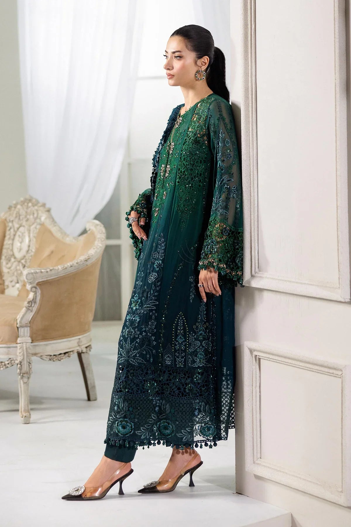 Embroidered Chiffon Suit | MPC-25-106