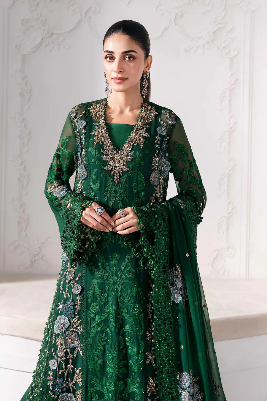 EMBROIDERED CHIFFON SUIT | BD-3008
